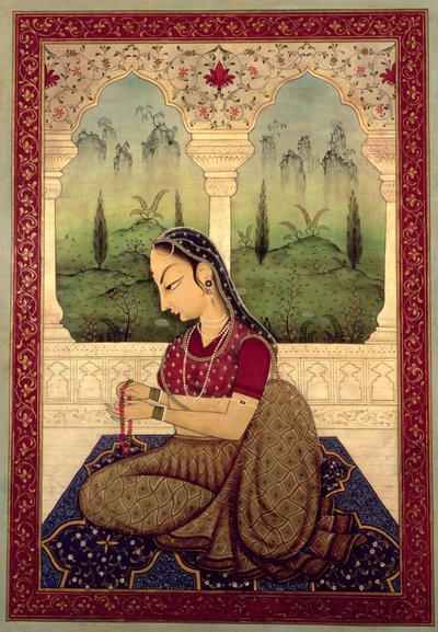 Bayan Garland Yapımı (panelde tempera ve yağ) by Mark Briscoe